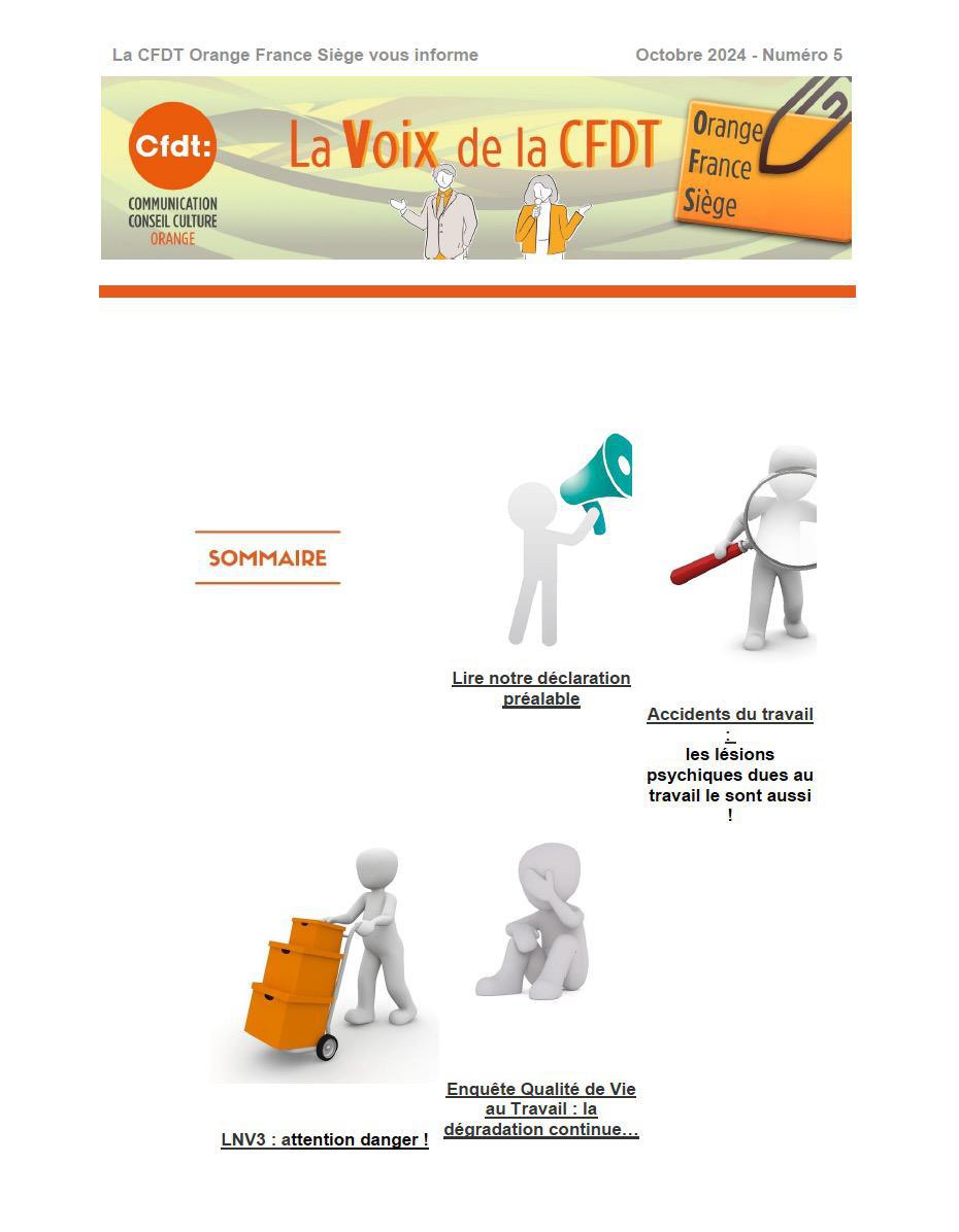 La Voix de la CFDT Orange France Siège - Octobre 2024