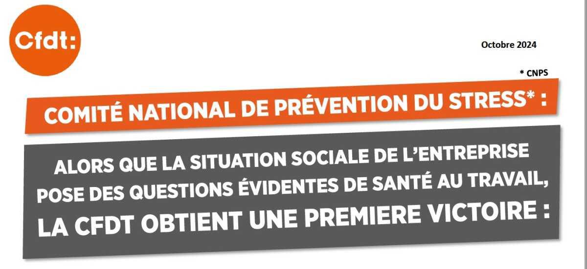 CNPS* : LA CFDT OBTIENT UNE PREMIÈRE VICTOIRE