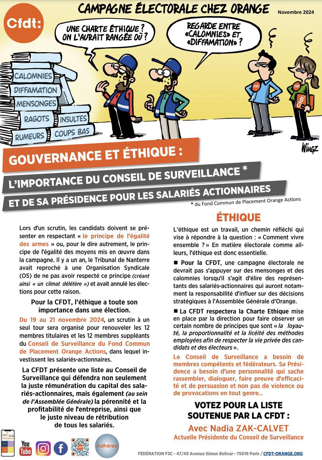 Gouvernance et éthique : l'importance du Conseil de Surveillance* et de sa présidence pour les salariés actionnaires