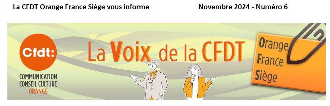 La Voix de la CFDT Orange France Siège - Novembre 2024