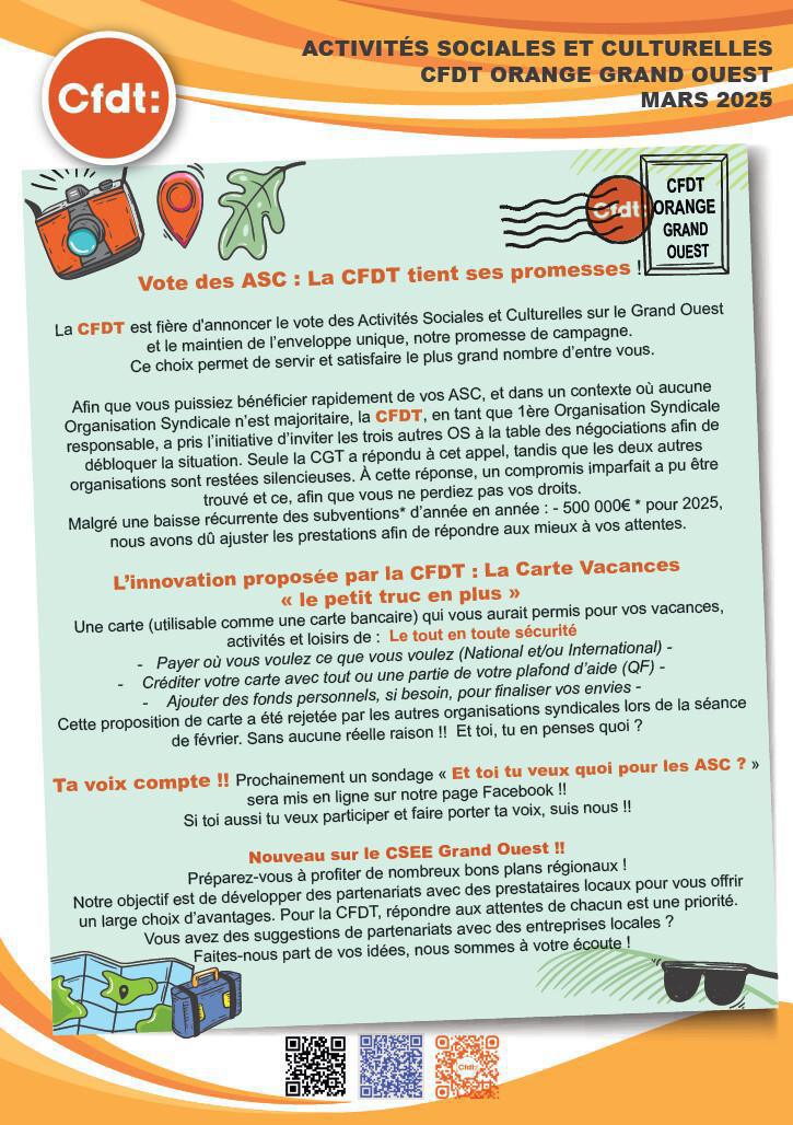 Les Activités Sociaux Culturelles DO GO Avril 2025