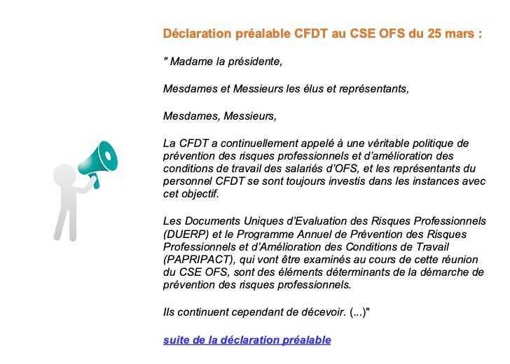 La voix de la CFDT OFS N°9 (avril 2025)