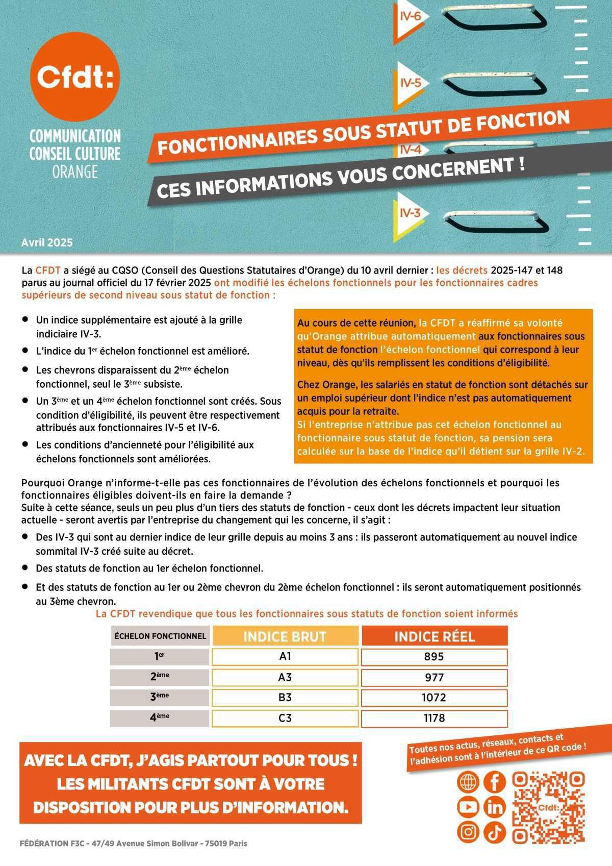 FONCTIONNAIRES SOUS STATUT DE FONCTION, CES INFORMATIONS VOUS CONCERNENT !