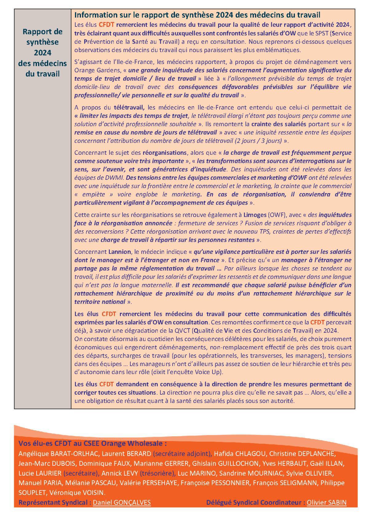 Fil d'actu du CSEE OW - Avril 2025