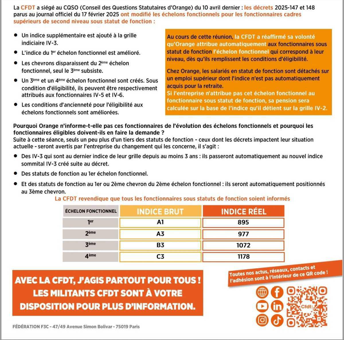 FONCTIONNAIRES SOUS STATUT DE FONCTION, CES INFORMATIONS VOUS CONCERNENT !