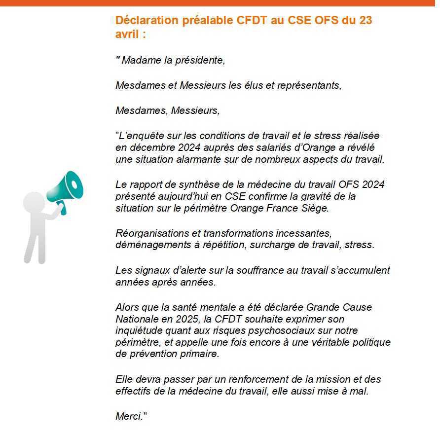La voix de la CFDT OFS N°10 (mai 2025)