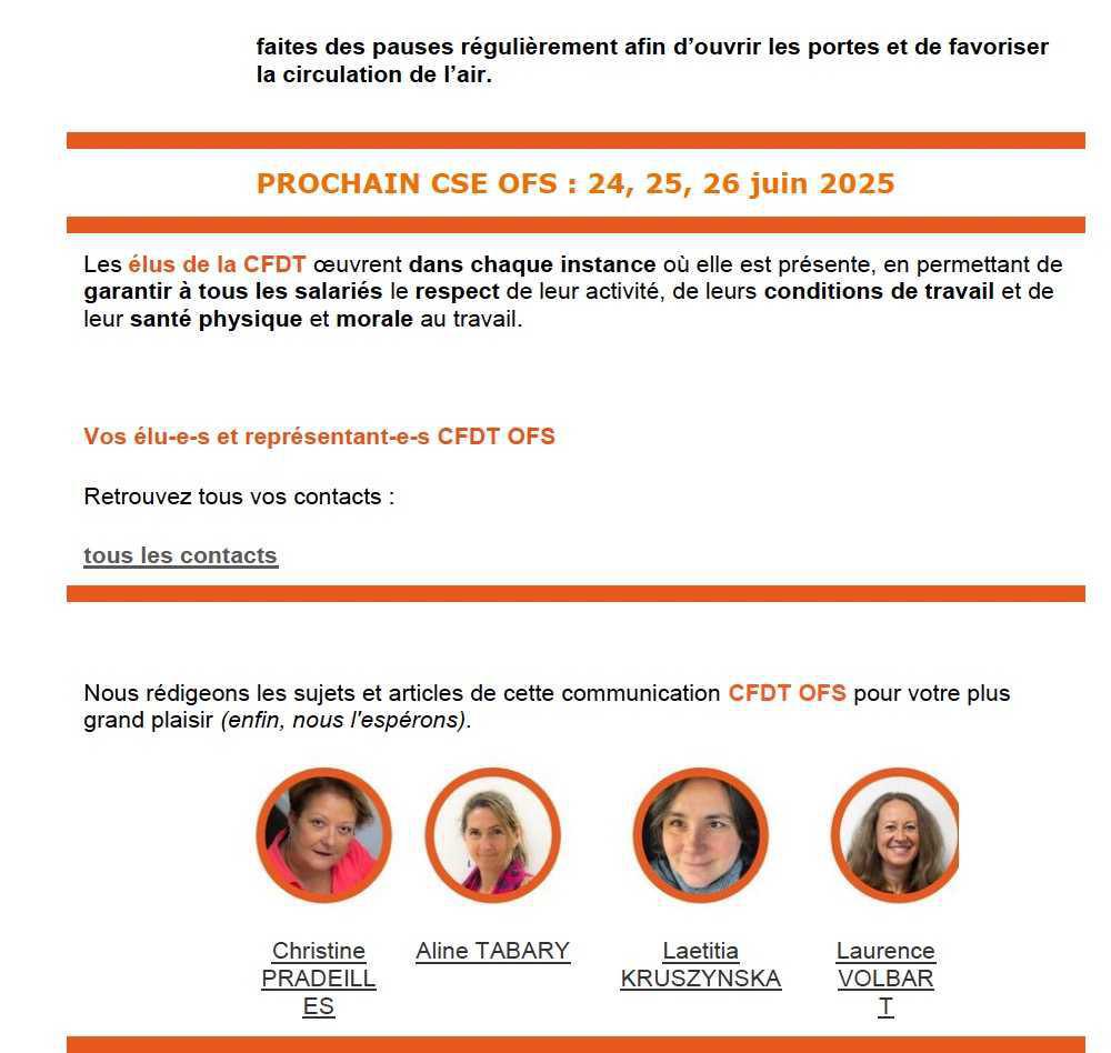 La voix de la CFDT OFS N°11 (mai 2025)