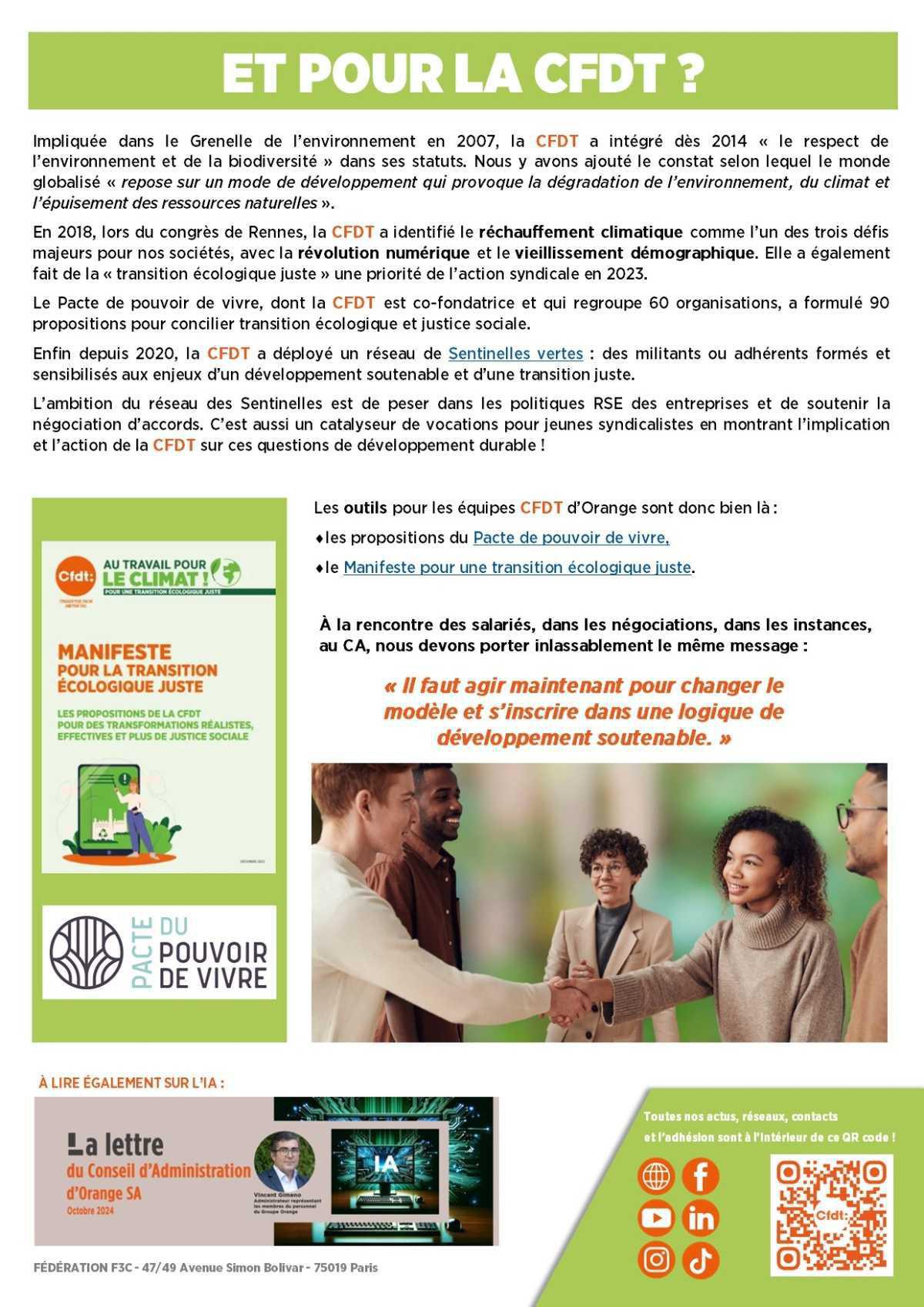 La lettre RSE N°7 – La transition écologique : un impératif syndical et social !