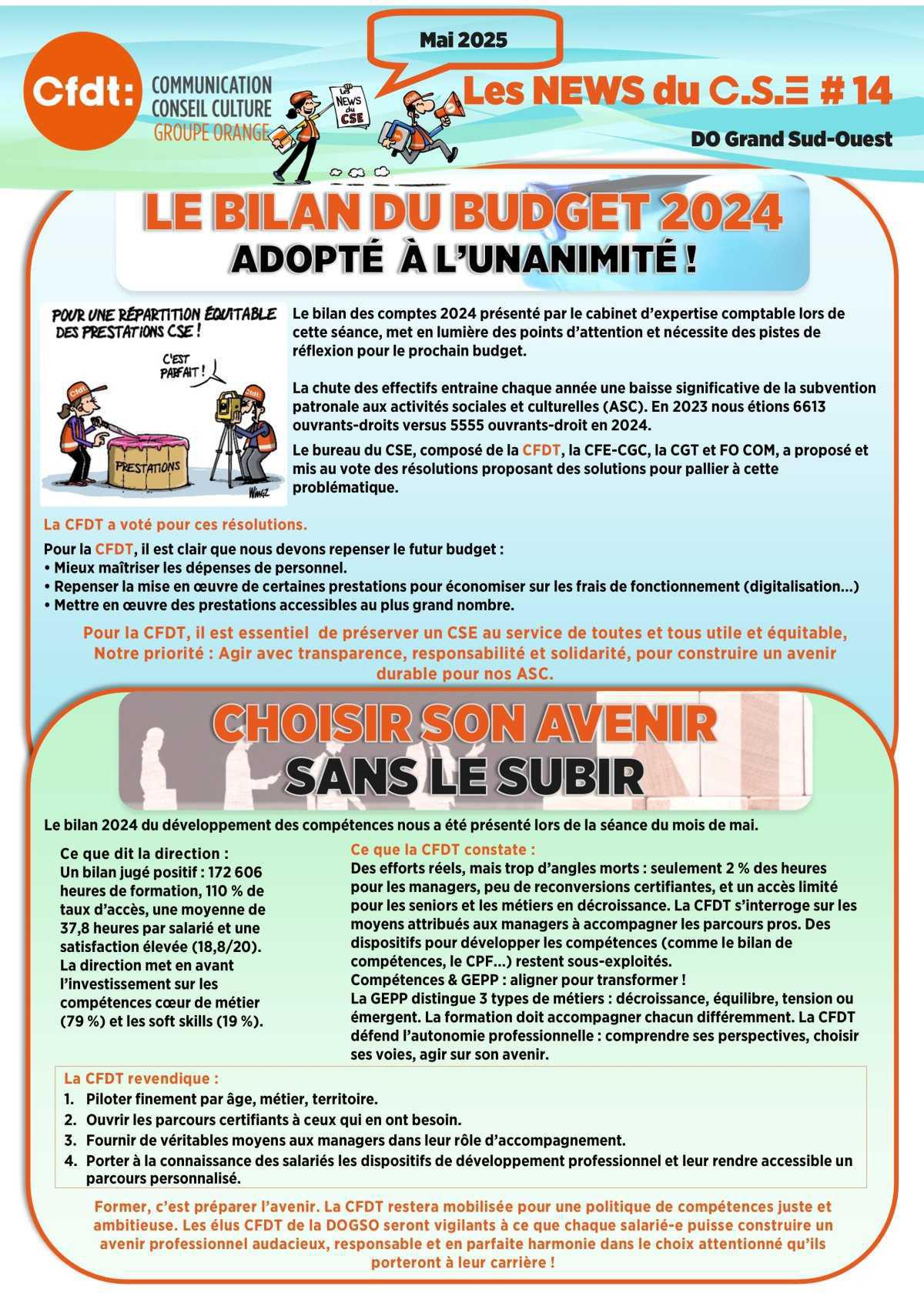 LES NEWS DU CSE DOGSO 14