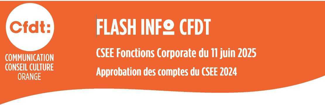  FLASH INFO CFDT CSEE Fonctions Corporate supplémentaire du 11 juin 2025 Approbation des comptes 2024