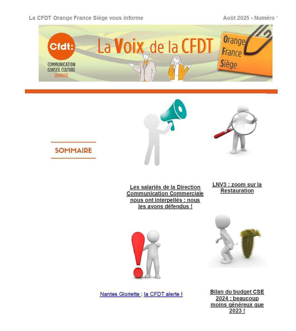 La voix de la CFDT OFS N°12 (août 2025)