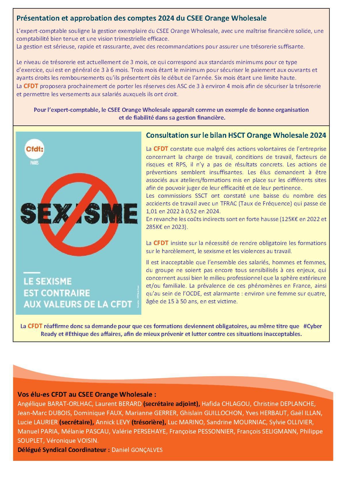 Fil d'actu du CSEE OW - Juin 2025