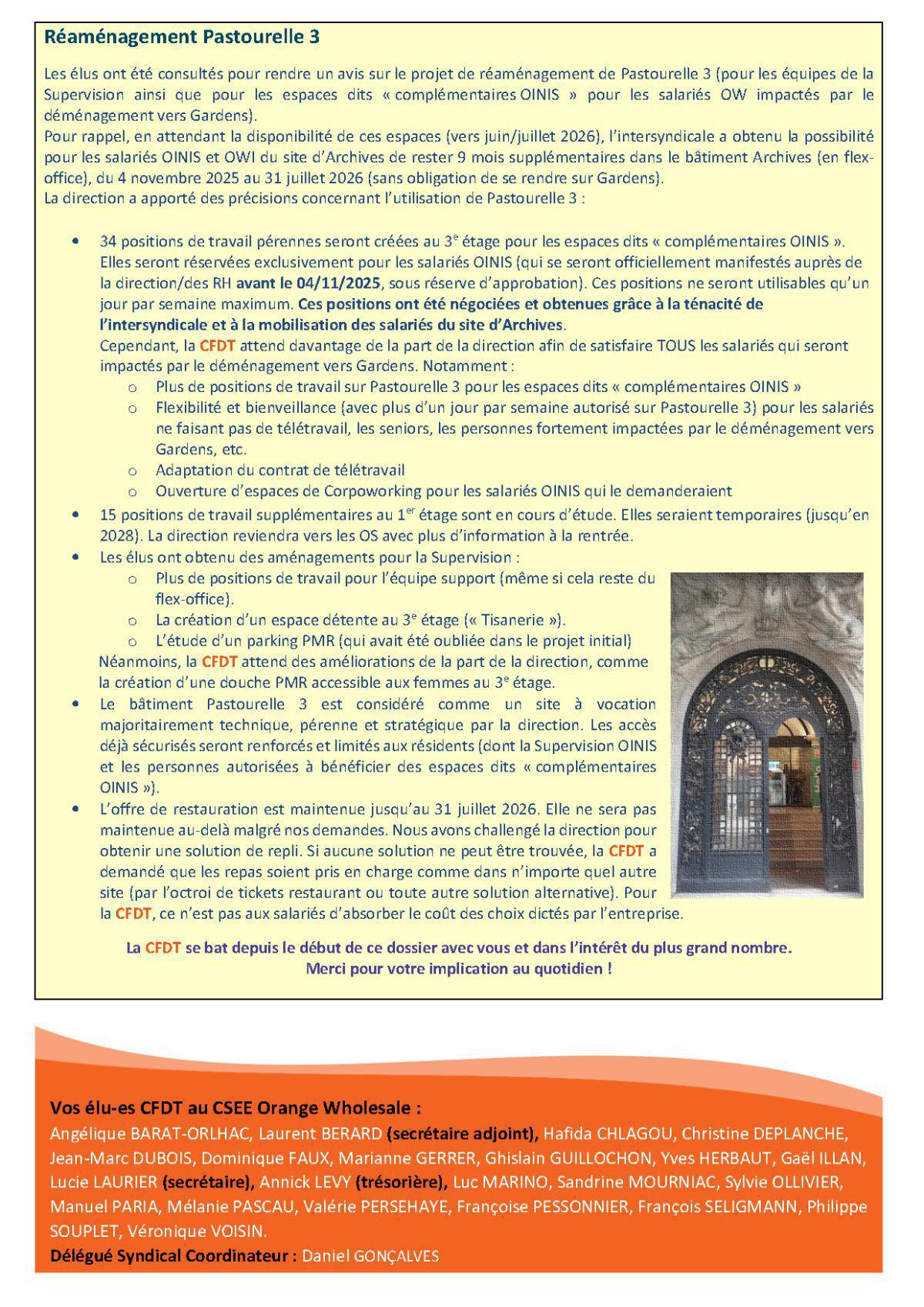 Fil d'actu du CSEE OW - Juillet 2025