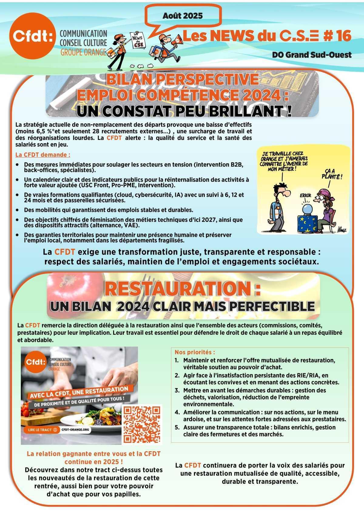 LES NEWS DU CSE DOGSO 16