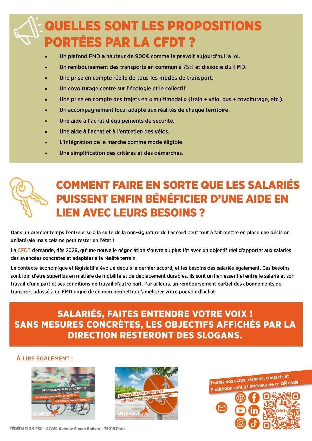 NÉGOCIATION PLAN DE MOBILITÉ #3 DÉSACCORD POUR UNE IMMONILITÉ DURABLE !