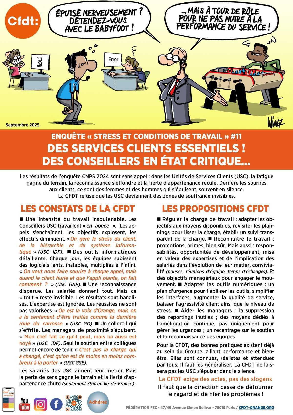  ENQUÊTE « STRESS ET CONDITIONS DE TRAVAIL » #11