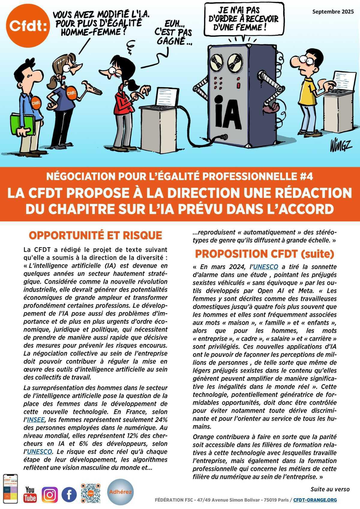 NÉGOCIATION POUR L’ÉGALITÉ PROFESSIONNELLE #4