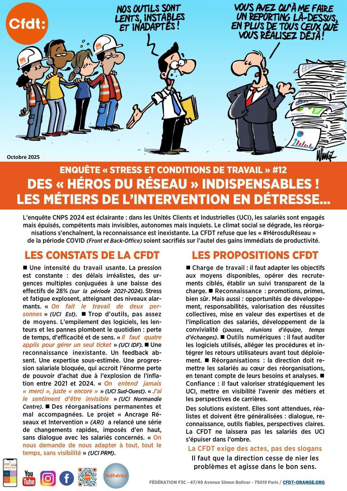 ENQUÊTE « STRESS ET CONDITIONS DE TRAVAIL » #12