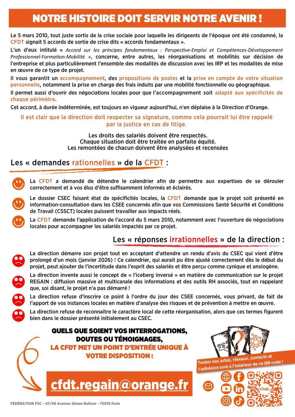 Dossier Regain - LA DIRECTION EN EXCÈS DE VITESSE ?
