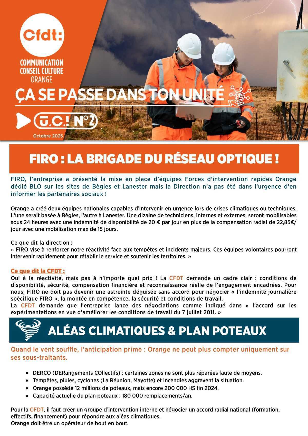 FIRO : LA BRIGADE DU RÉSEAU OPTIQUE !