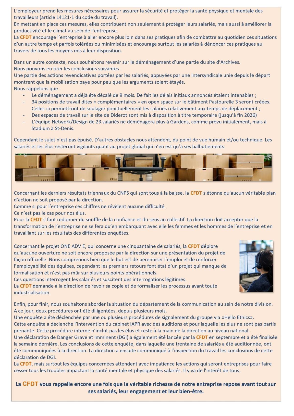 Fil d'actu du CSEE OW - Octobre 2025