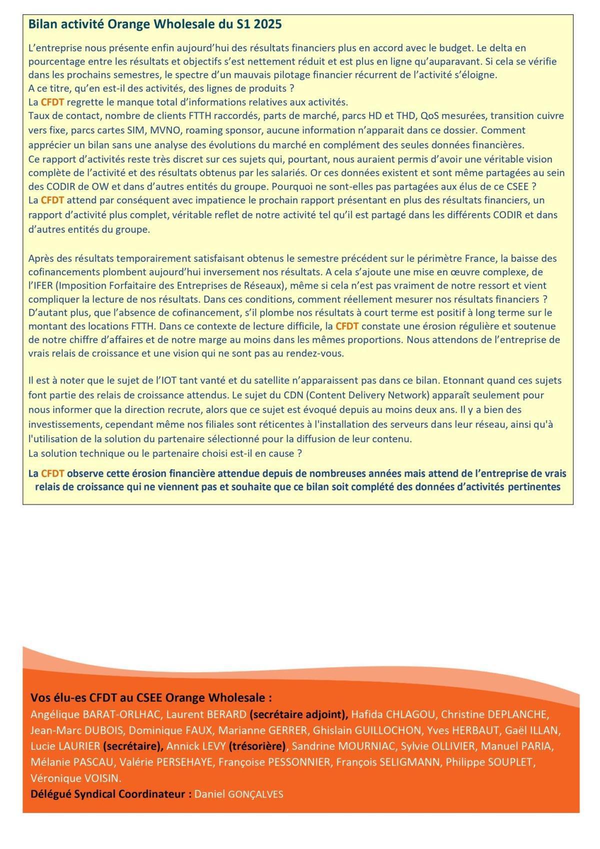 Fil d'actu du CSEE OW - Octobre 2025