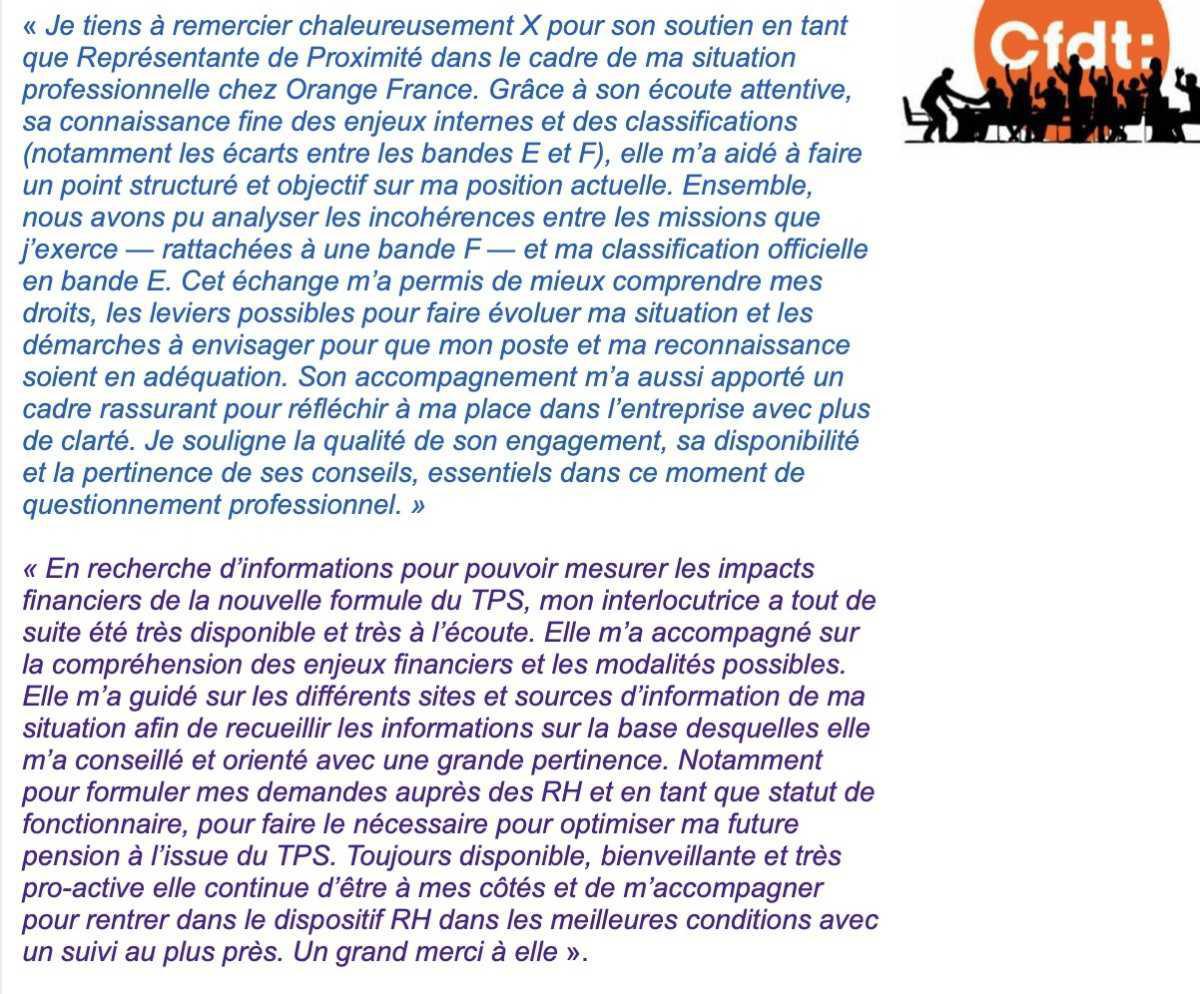 La CFDT d’Orange France Siège : votre accompagnement individuel au quotidien ! 