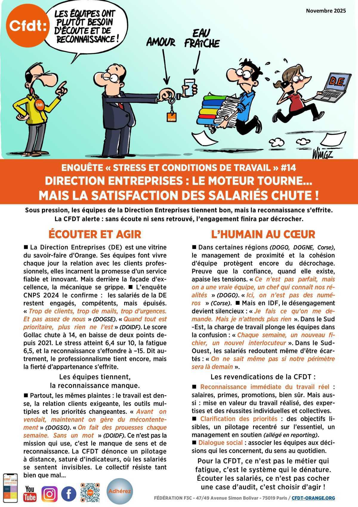 ENQUÊTE « STRESS ET CONDITIONS DE TRAVAIL » #14