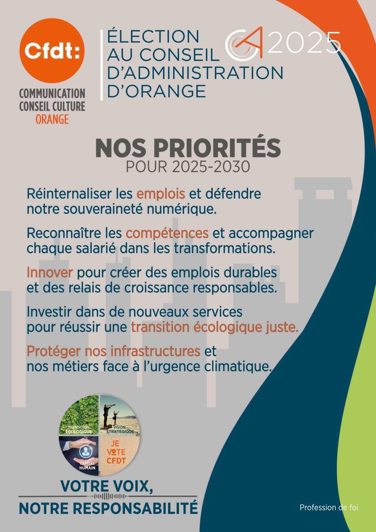 Élection au conseil d'administration d'Orange : profession de foi 2ème tour