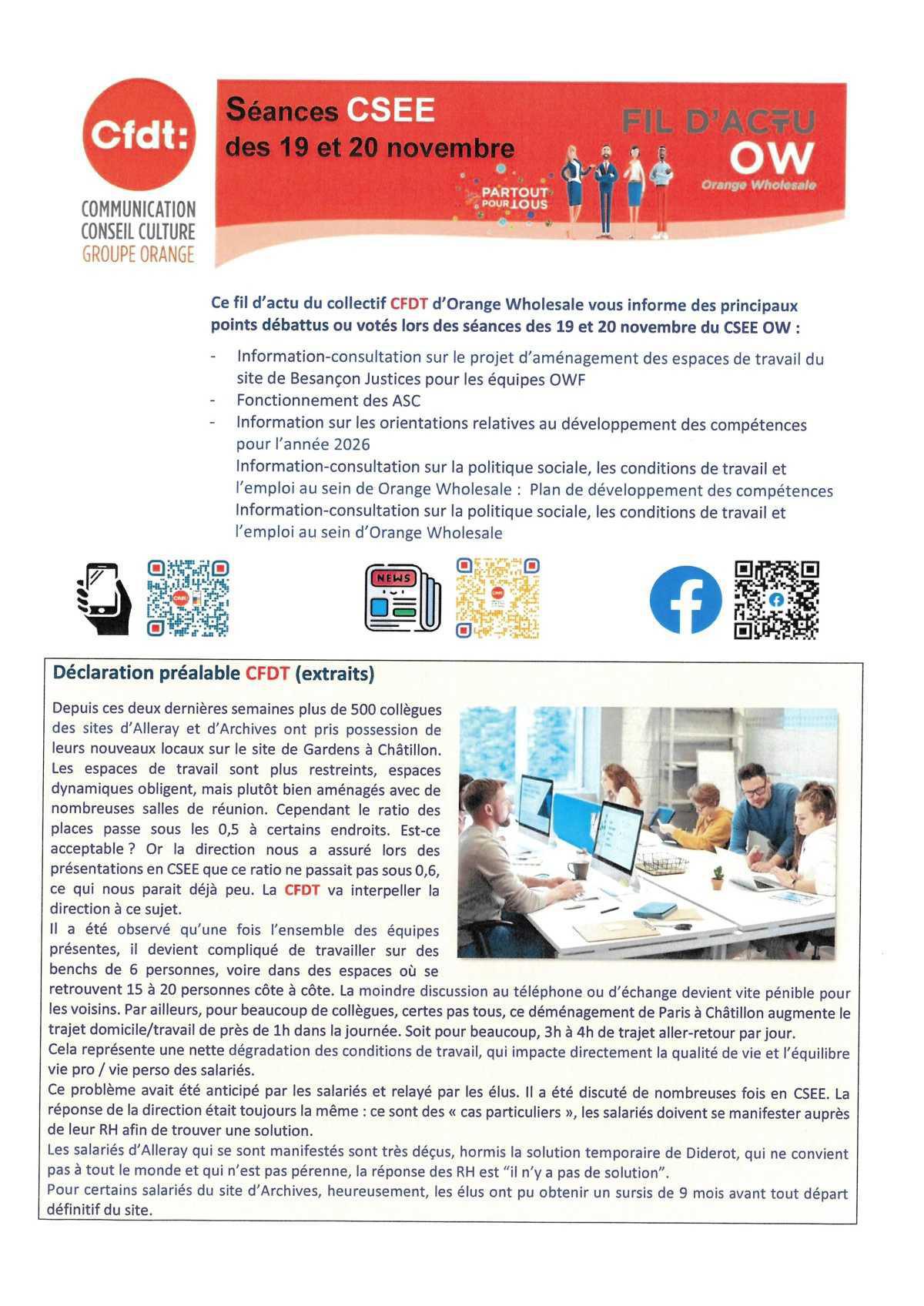 Fil d'actu du CSEE OW - Novembre 2025