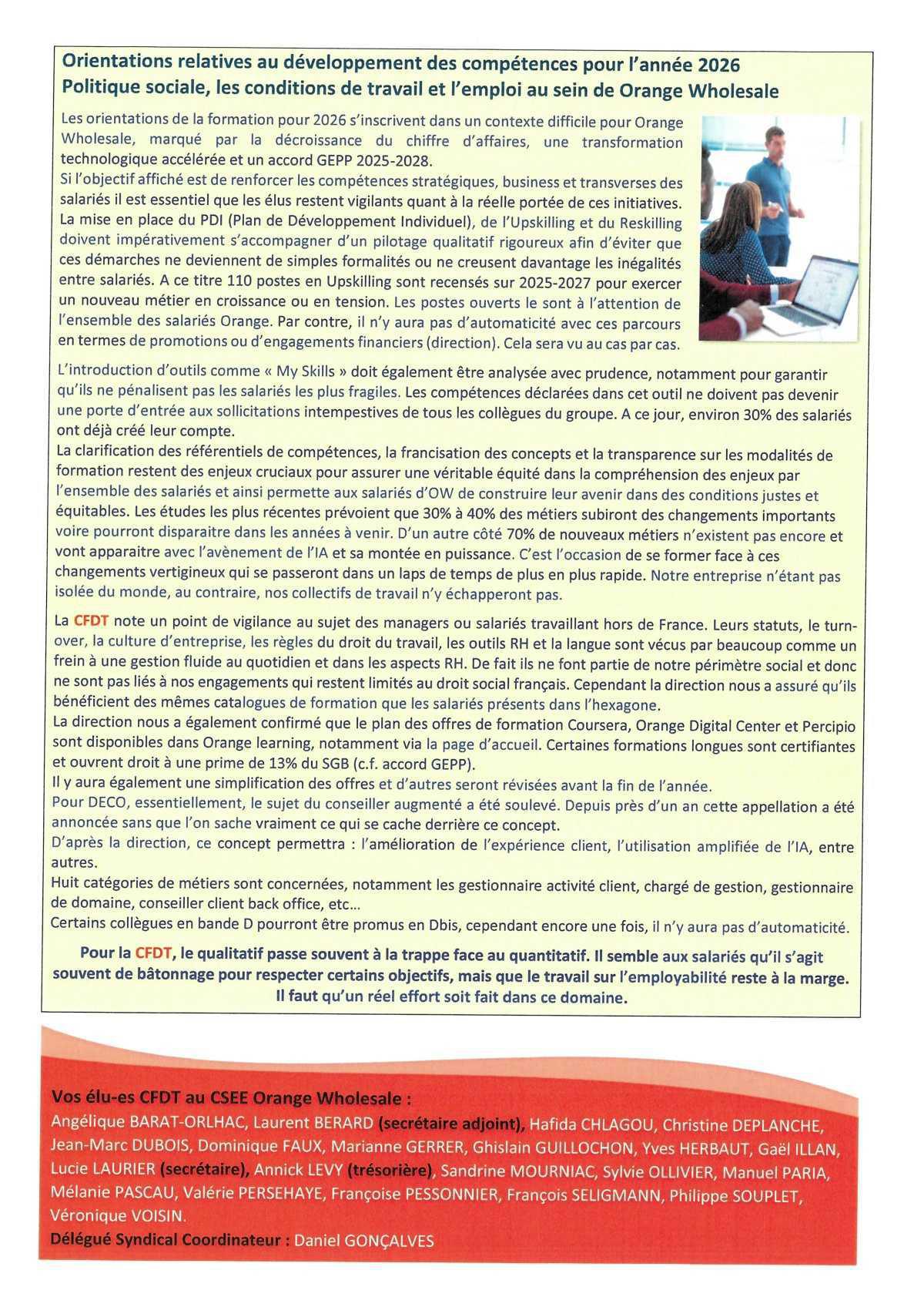 Fil d'actu du CSEE OW - Novembre 2025