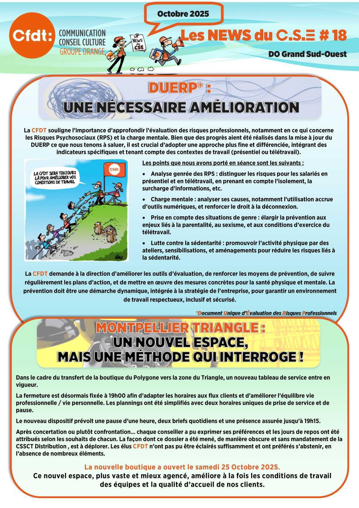LES NEWS DU CSE DOGSO 18