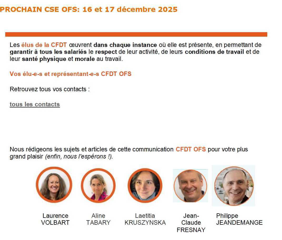 La voix de la CFDT OFS N°15 (décembre 2025)