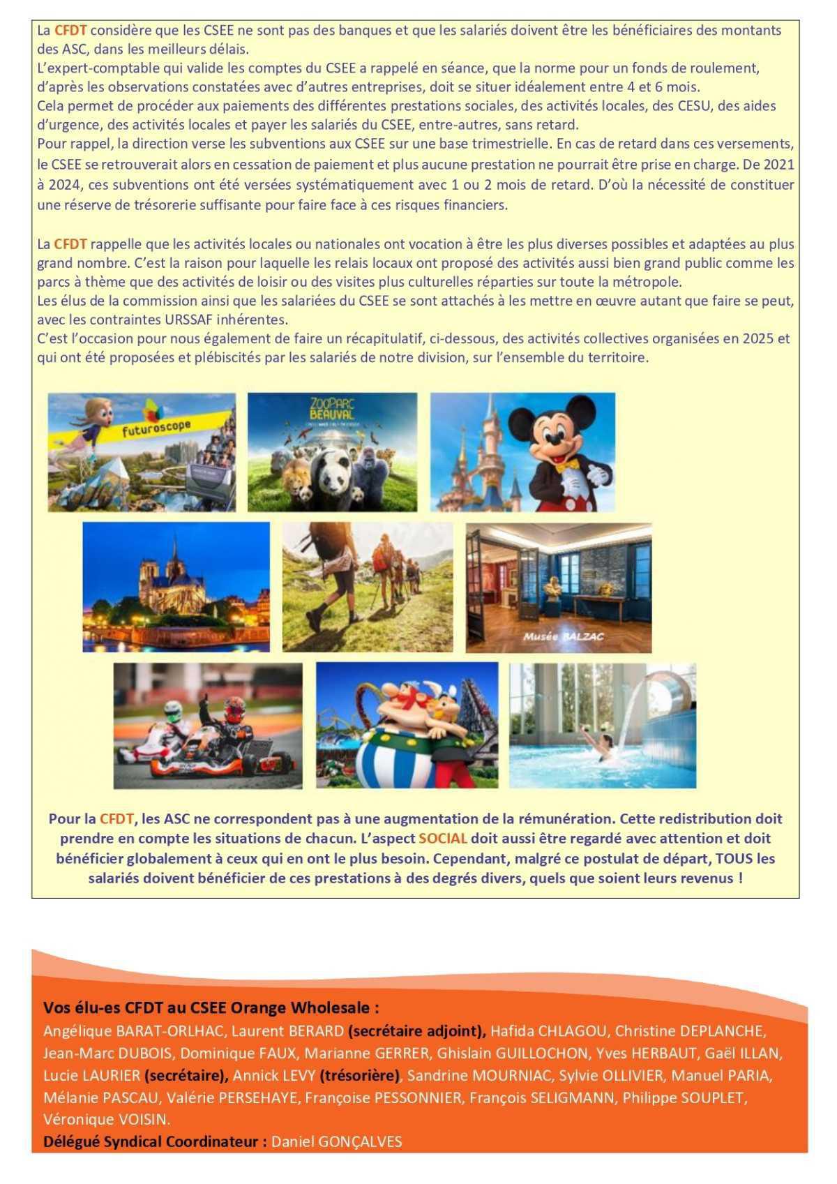 Fil d'actu du CSEE OW - Décembre 2025