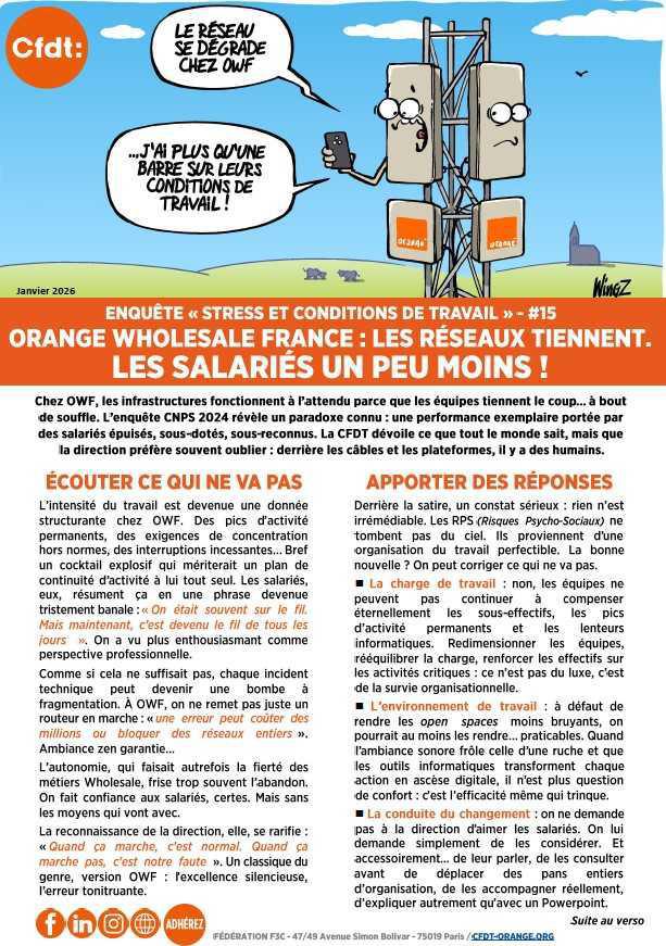 ENQUÊTE «&nbsp;STRESS ET CONDITIONS DE TRAVAIL&nbsp;» - #15 