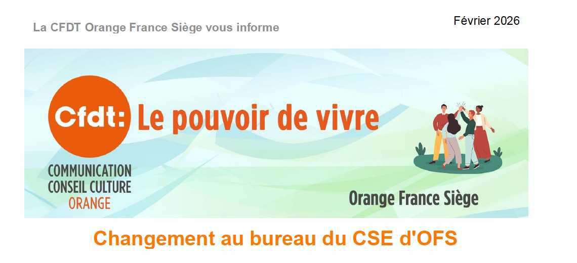 Changement au bureau du CSE d'OFS - février 2026
