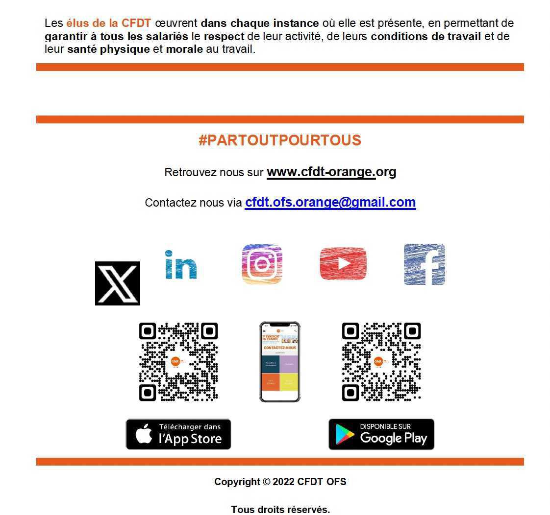 Changement au bureau du CSE d'OFS - février 2026