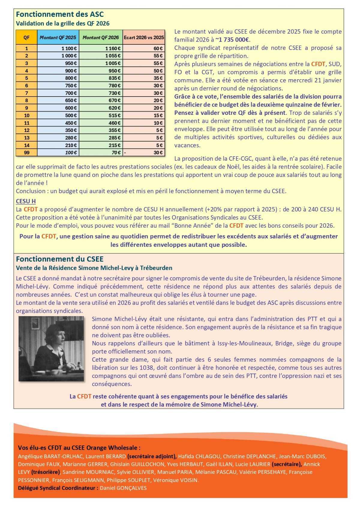 Fil d'actu du CSEE OW - Janvier 2026