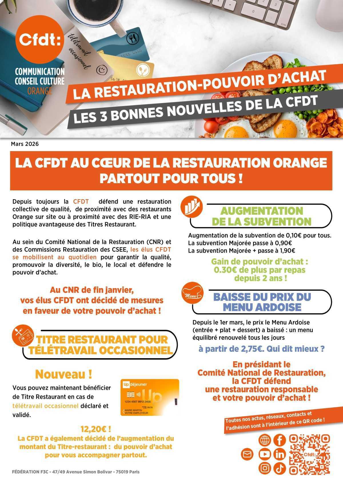 Restauration Orange - Pouvoir d'achat