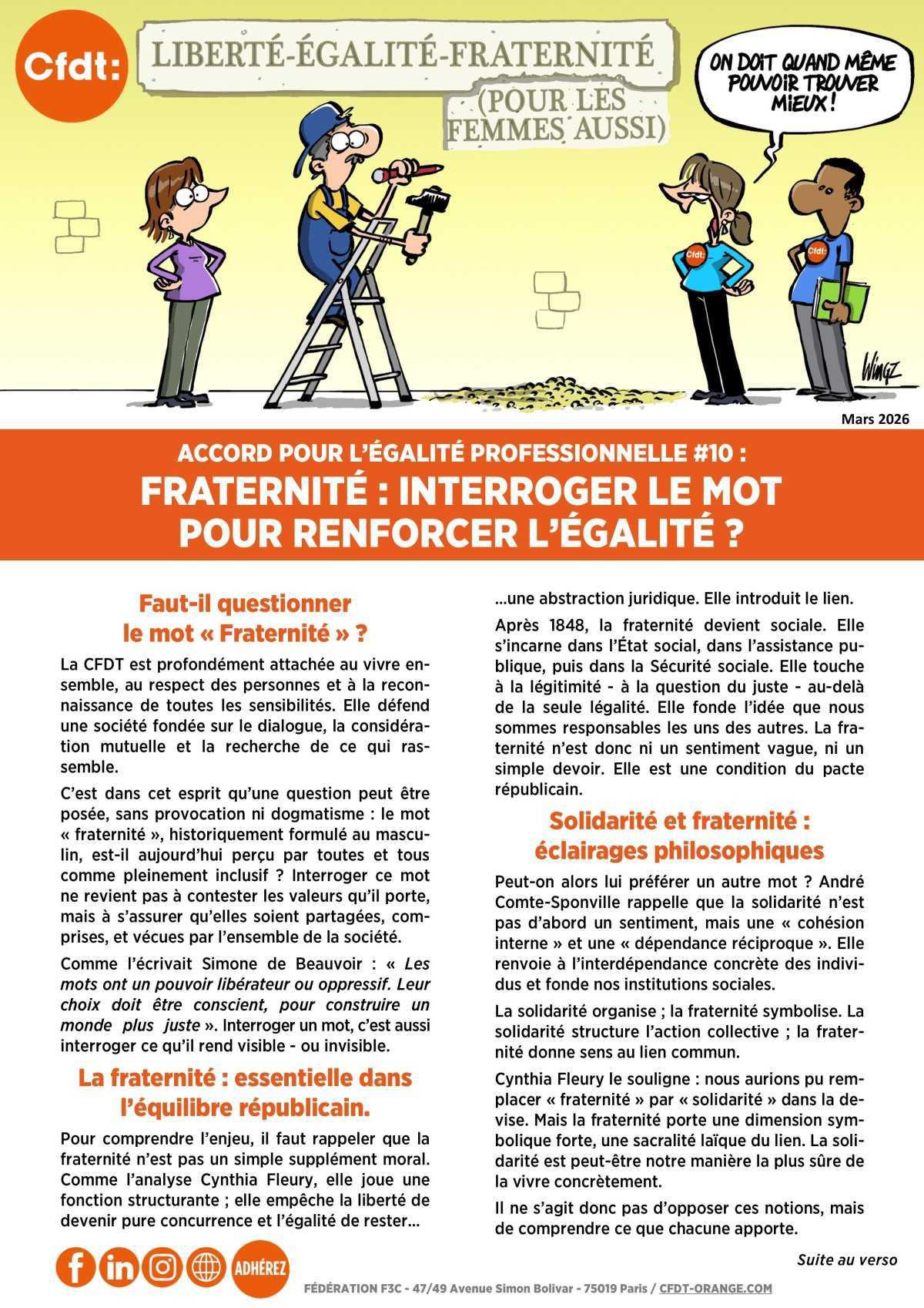 ACCORD POUR L’ÉGALITÉ PROFESSIONNELLE #10