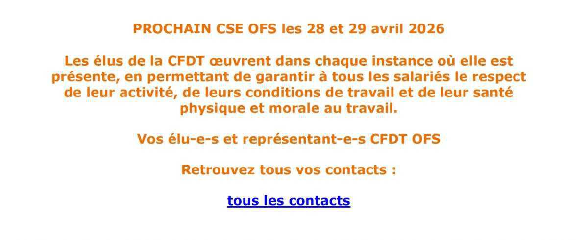 La voix de la CFDT OFS N°16 (avril 2026)