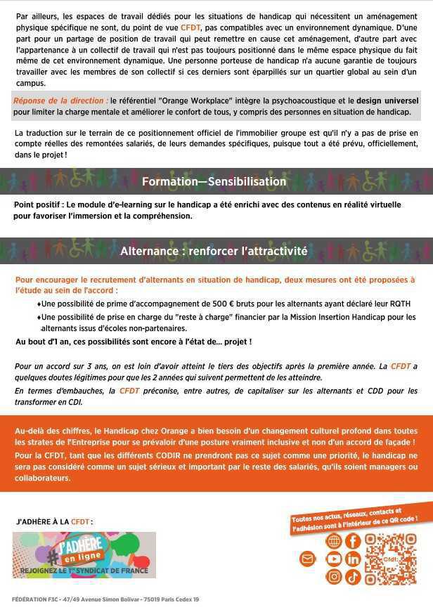 Le Handicap Chez Orange : entre Avancées Structurelles et Défis Opérationnels