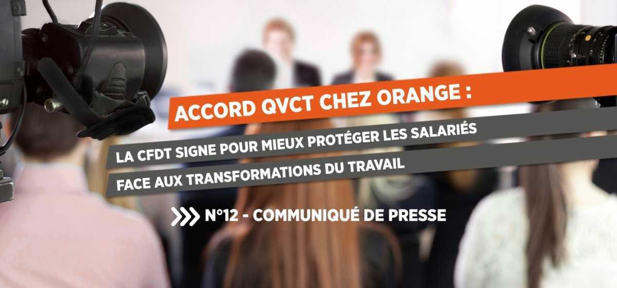 Communiqué de presse N°12 – Accord QVCT chez Orange : la CFDT signe pour mieux protéger les salariés face aux transformations du travail