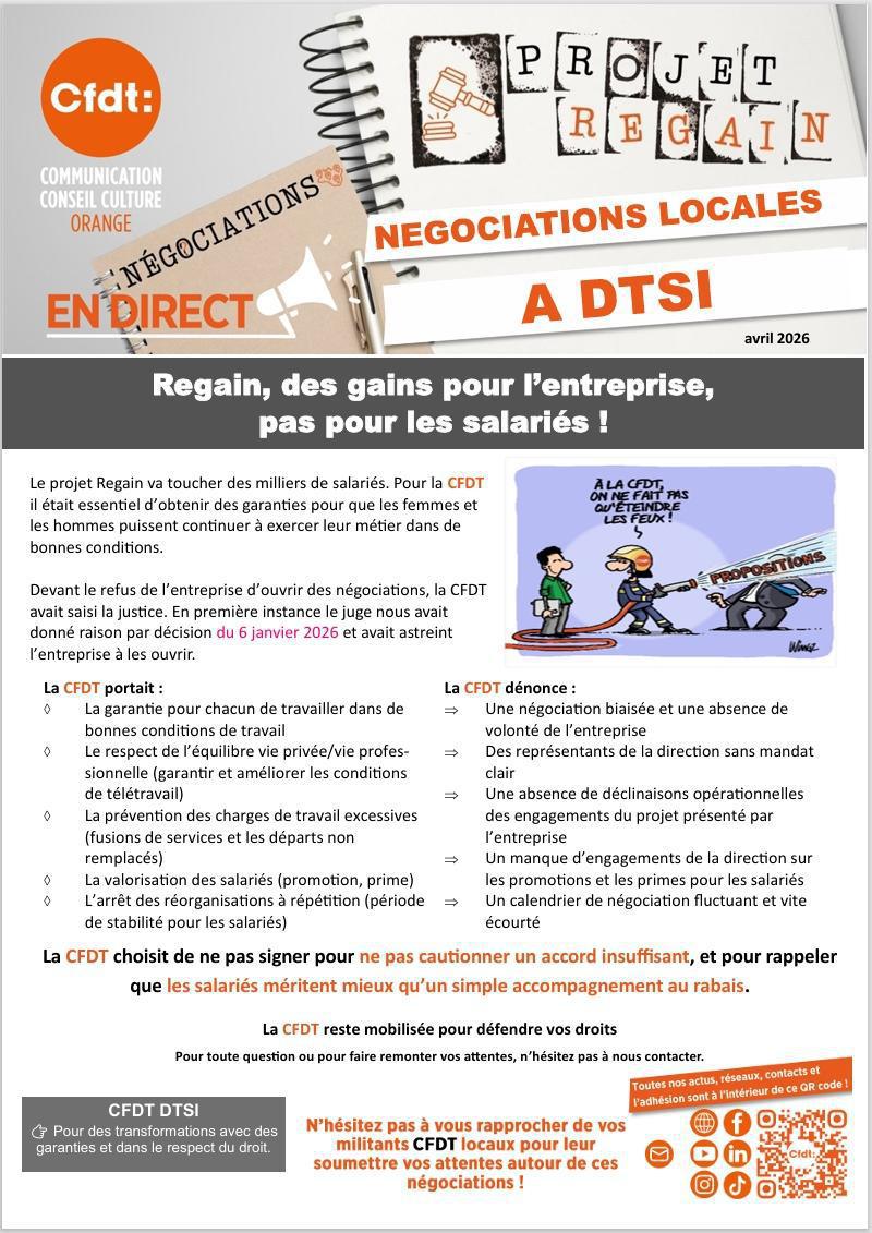 Regain, des gains pour l’entreprise, pas pour les salariés !