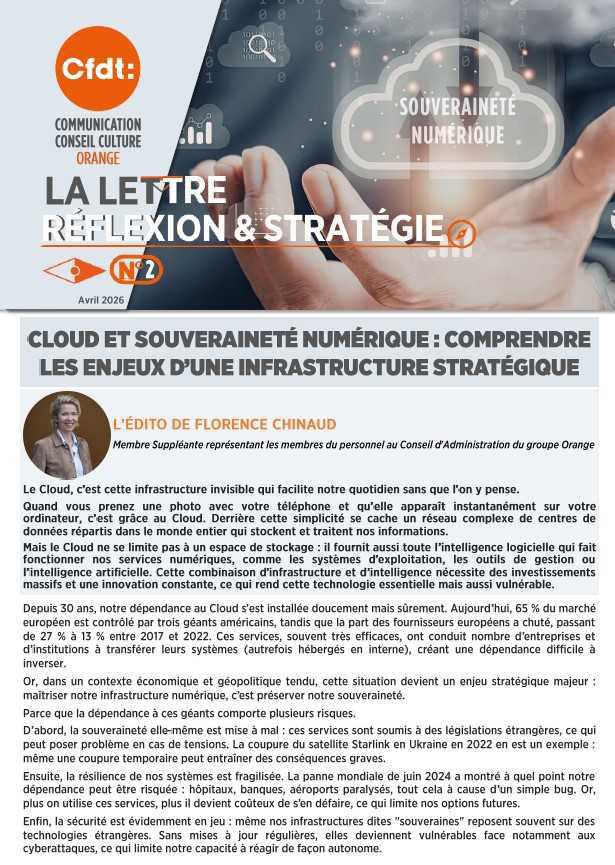 LA LETTRE RÉFLEXION & STRATÉGIE N°2