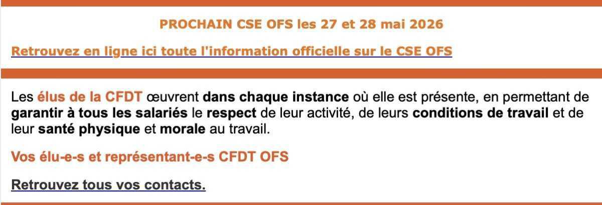 La voix de la CFDT OFS N°17 (mai 2026)