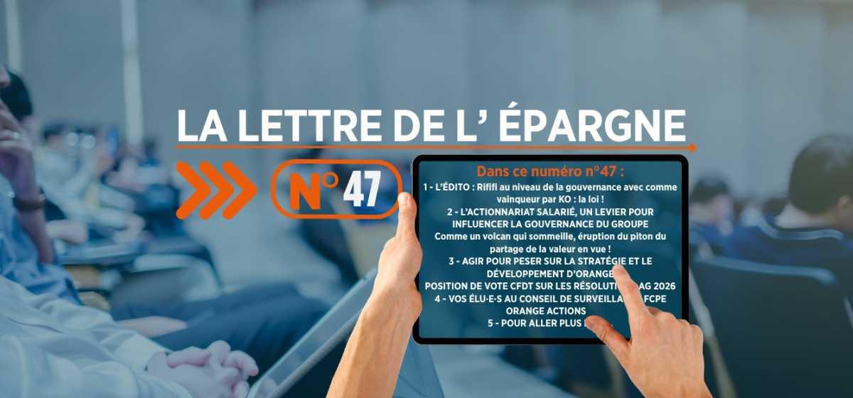 LA LETTRE DE L'ÉPARGNE N°47