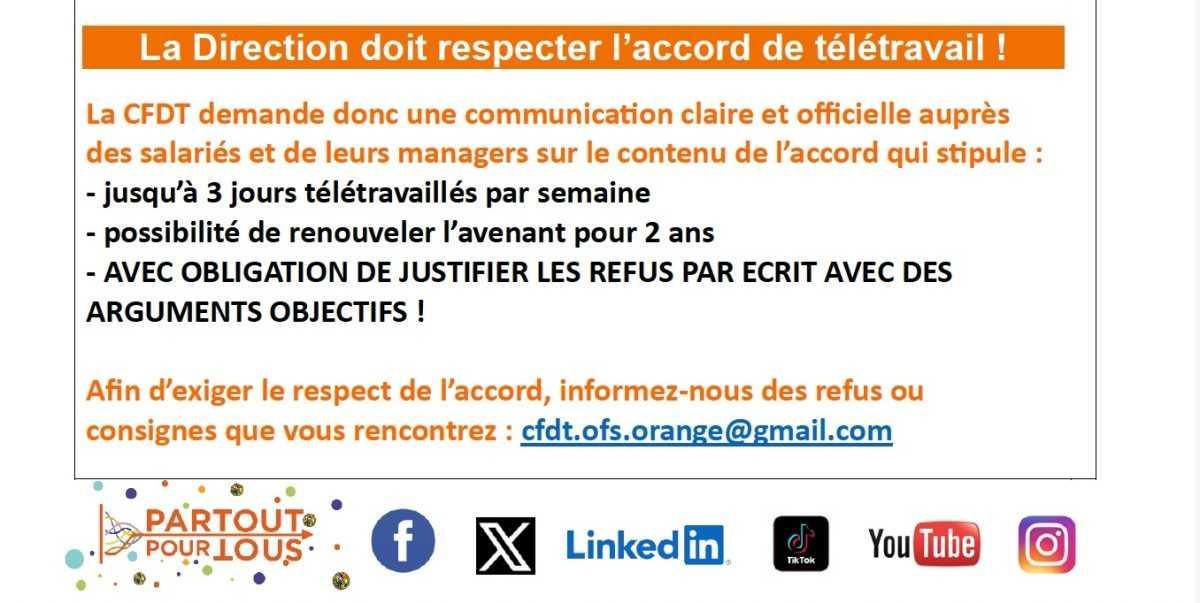 Accord Télétravail à OFS: le double jeu d'Orange (Juin 2026)