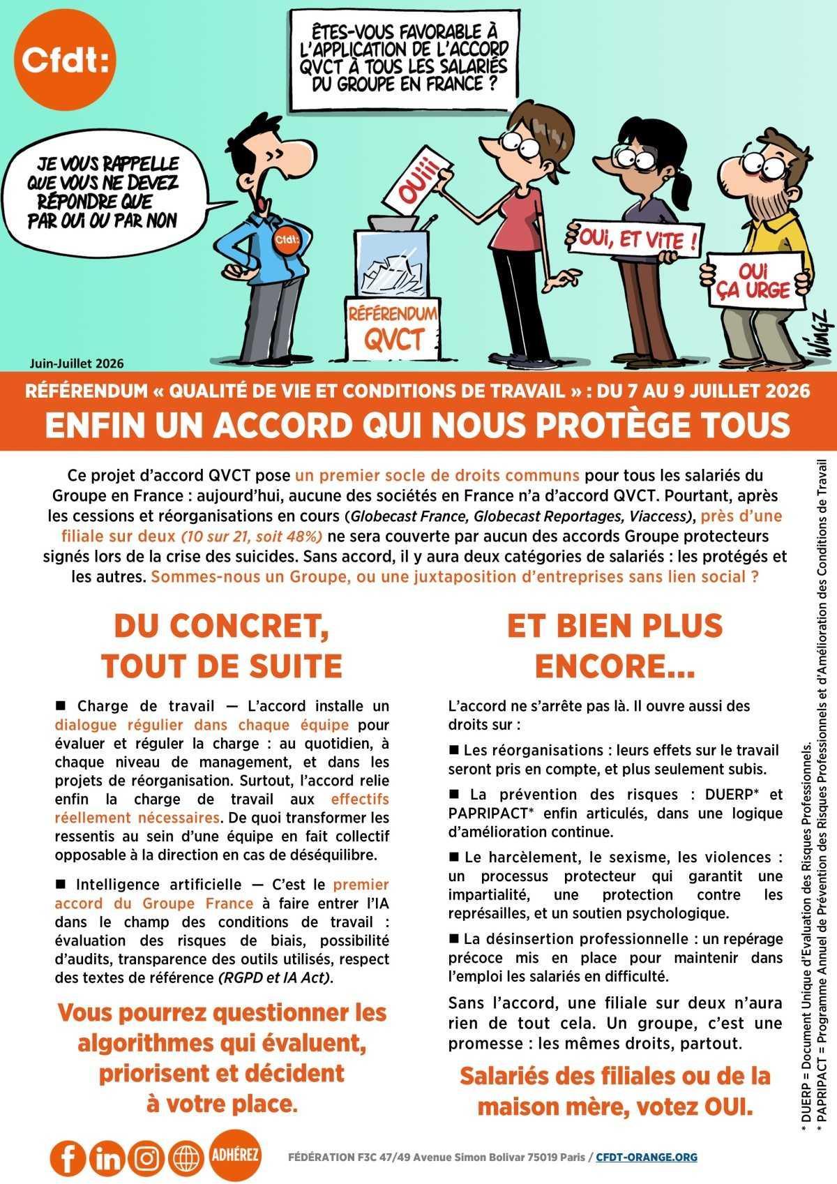 Référendum QVCT - ENFIN UN ACCORD QUI NOUS PROTÈGE TOUS