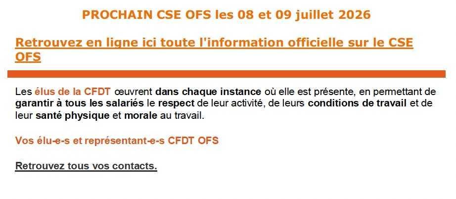 La voix de la CFDT OFS N°20 (juillet 2026)